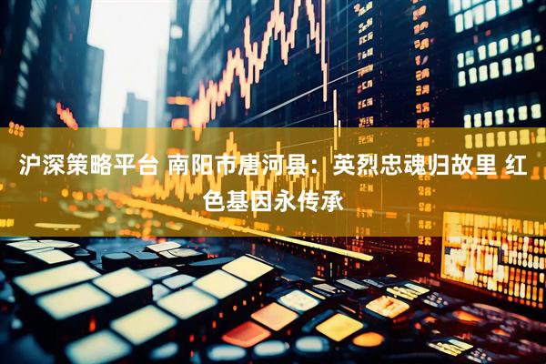沪深策略平台 南阳市唐河县：英烈忠魂归故里 红色基因永传承
